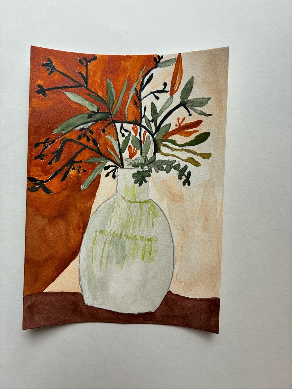 Fall Floral Watercolor Painting